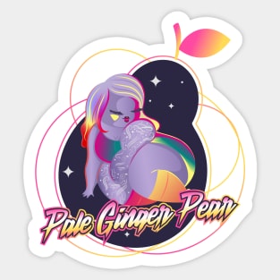 Neon Pale Ginger Pear Sticker